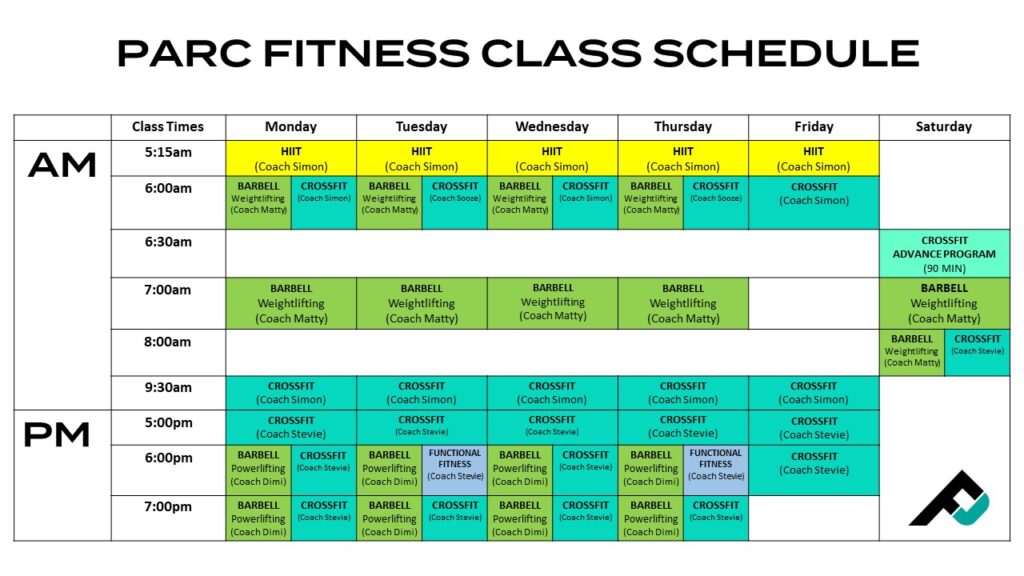 class-timetable-24-hour-access-gym-parc-fitness-australia